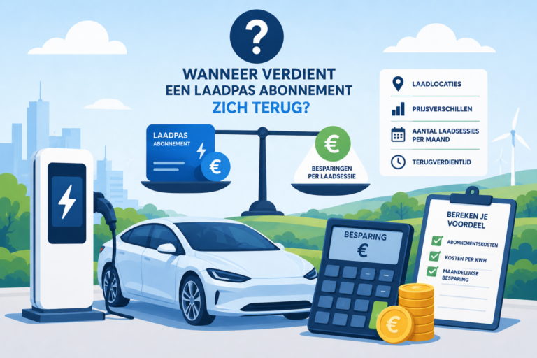 Wanneer verdient een laadpas abonnement zich terug?